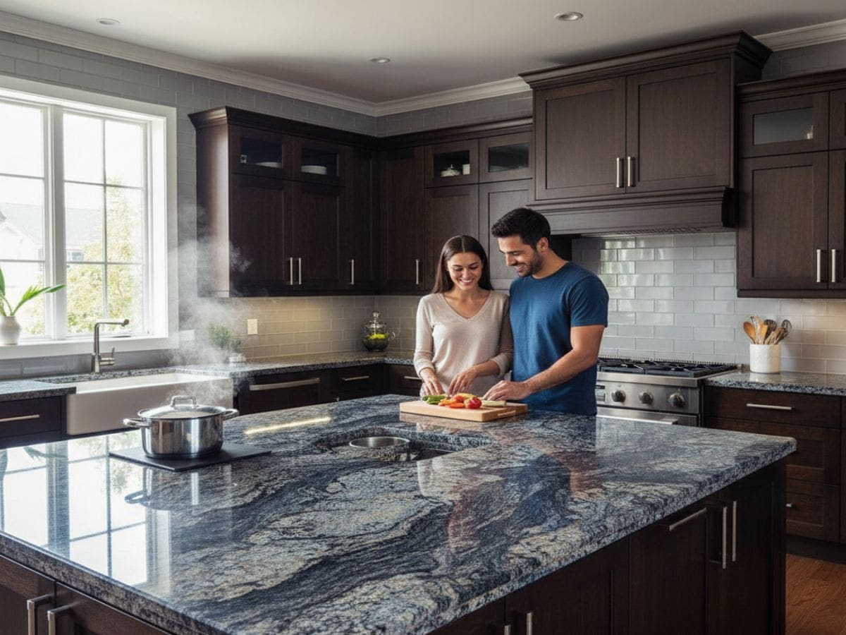 لوکس و بادوام: سنگ کابینت طبیعی (گرانیت و مرمر) چه مزایا و معایبی دارند؟